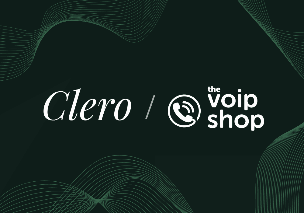 Clero and The VoIP Shop partnership lockup